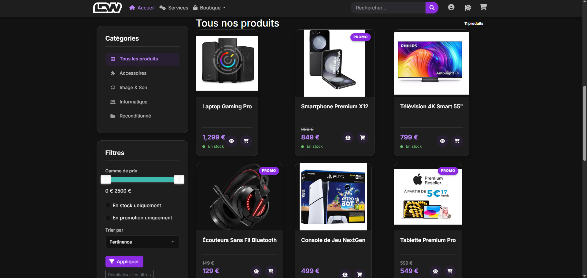 Interface boutique e-commerce5